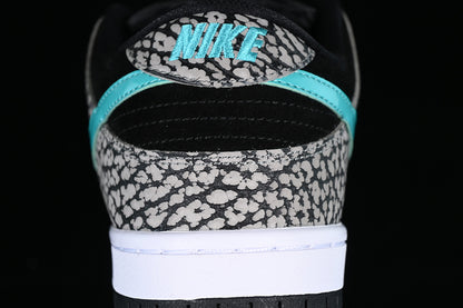 SB Dunk Low Pro Atmos Elephant Grey/Black/White-Clear Jade