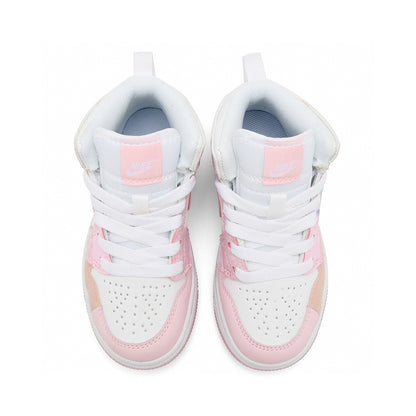 Kids Air Jordan 1 High  'White Triple Baby Pink'