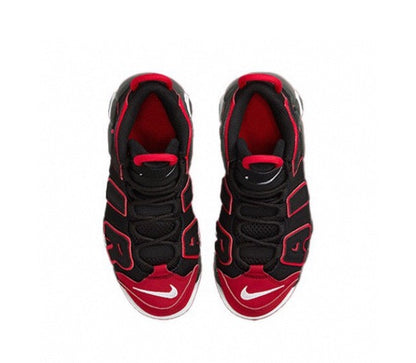 Kids Nike Uptempo Black Varsity Red-White