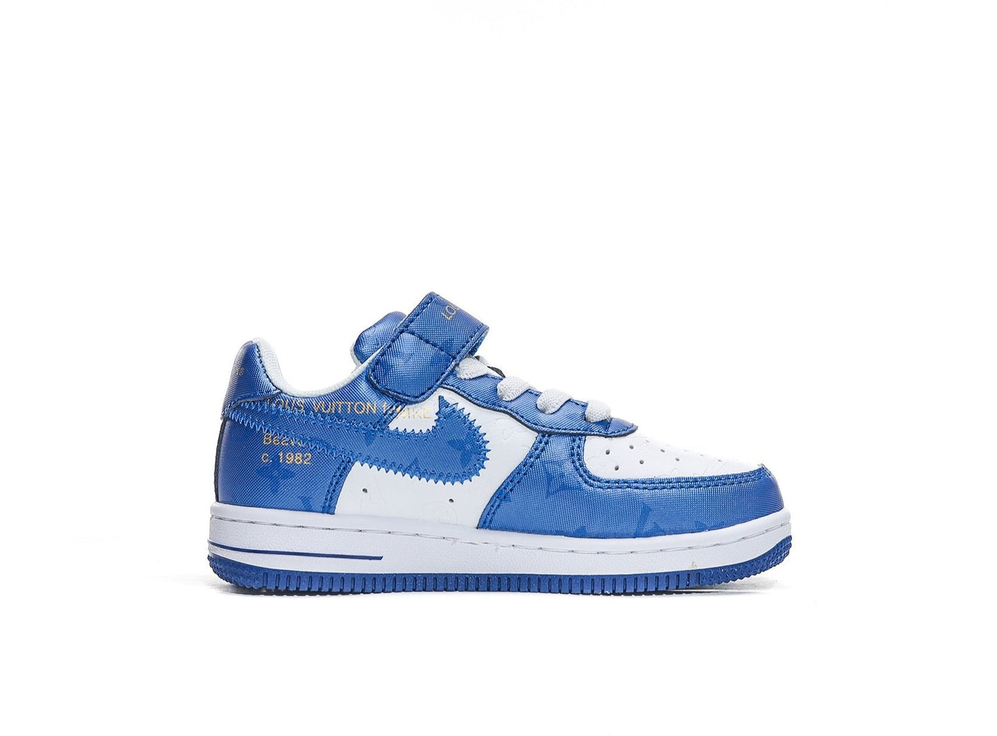 Kids Nike Air Force One X Louis Vuitton White Blue