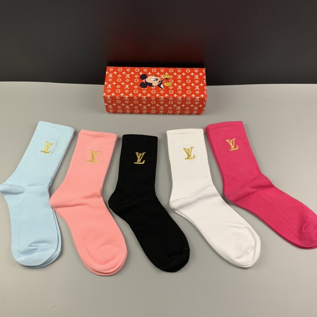 Louis Vuitton Low Socks 5 Pack