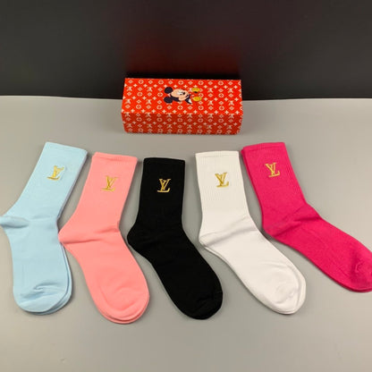 Louis Vuitton Low Socks 5 Pack