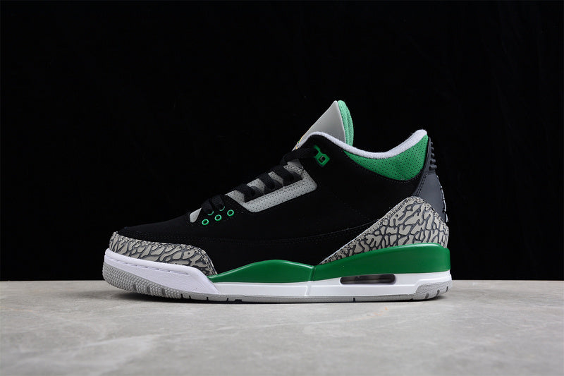 Air Jordan Retro 3 Black/Pine Green/Cement Grey-White