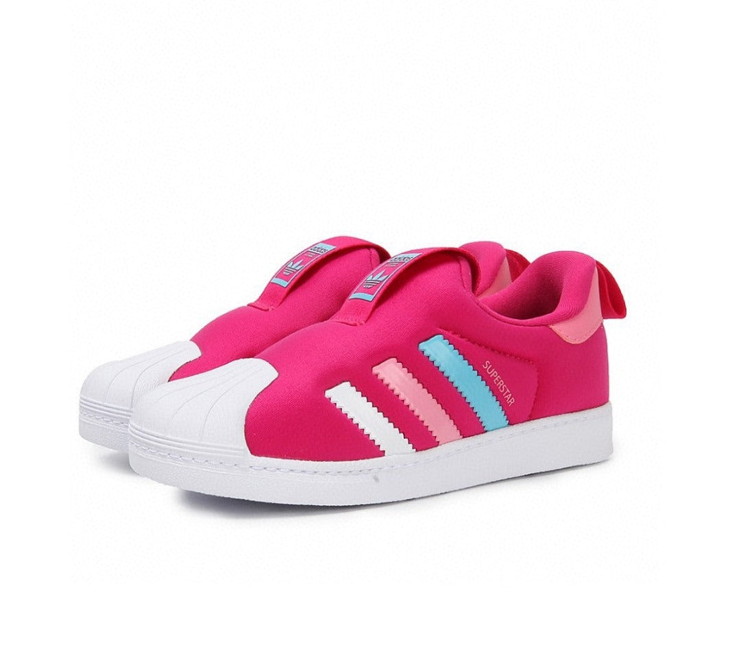 Kids Adidas Superstar White Pink