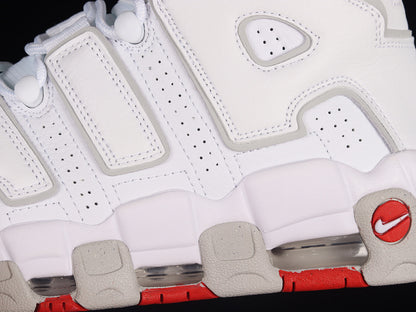 Air More Uptempo  White/Grey-University Red