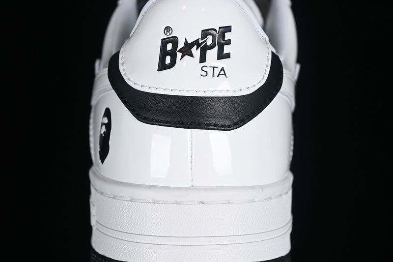 BAPE Bapesta #6 'Patent Leather Pack White-Black'