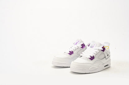 Kids Air Jordan Retro 4 'Purple Metallic'