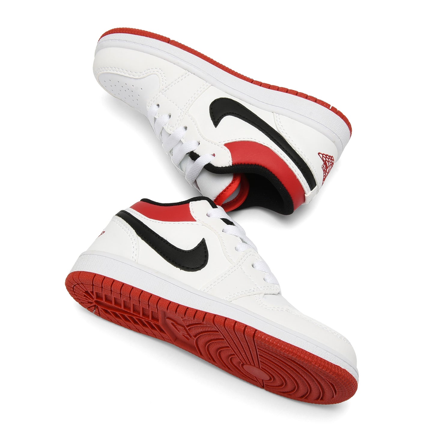 Kids Air Jordan 1 Low 'White Black University Red'