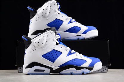 Air Jordan Retro 6 White/Blue-Black