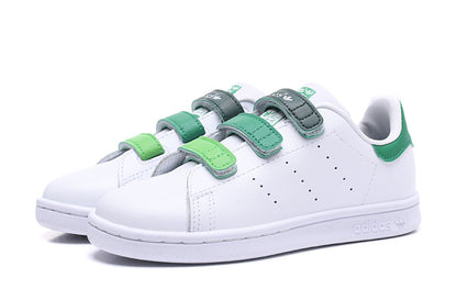 Kids Adidas Originals X Stan Smith Comfort Closure Cloud White Collegiate Green