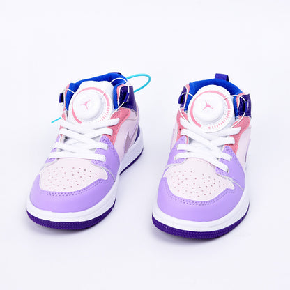 Kids Air Jordan 1 High  'White Light Purple Blue'