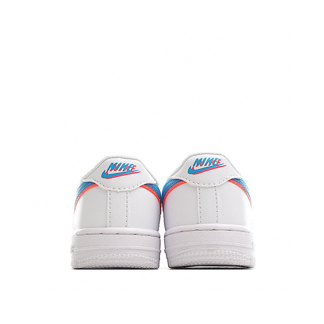 Kids Nike Air Force One White Blue Orange