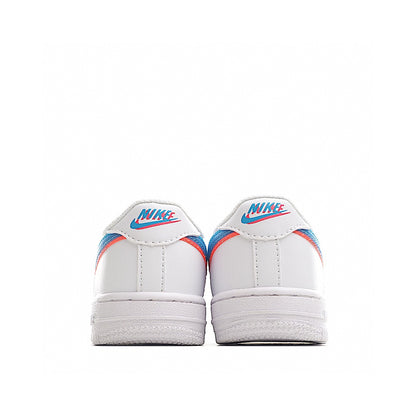 Kids Nike Air Force One White Blue Orange