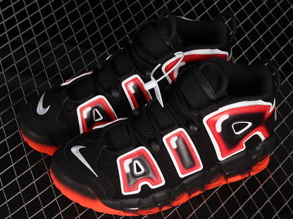 Air More Uptempo 96 Black /Laser Crimson-White