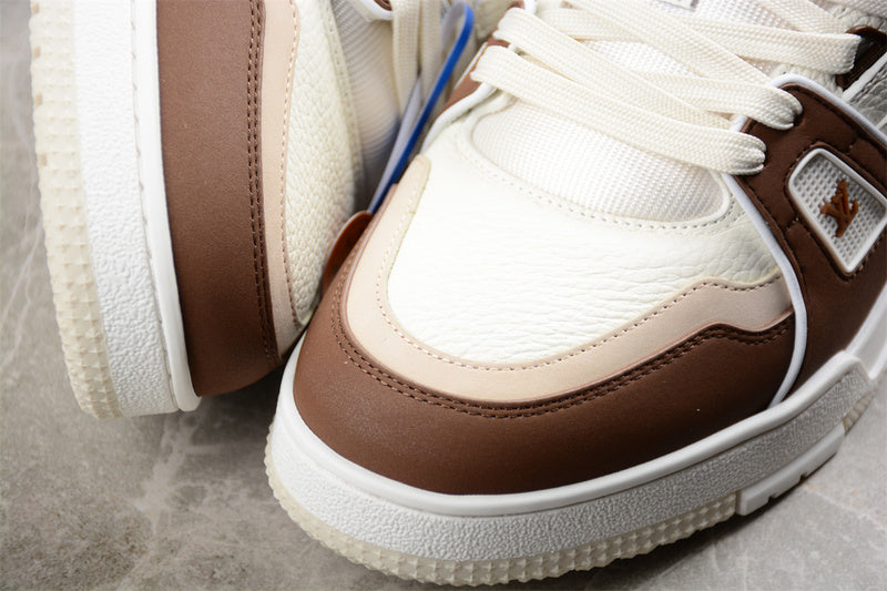 Louis Vuitton Trainer Sneakers Low White-Brown