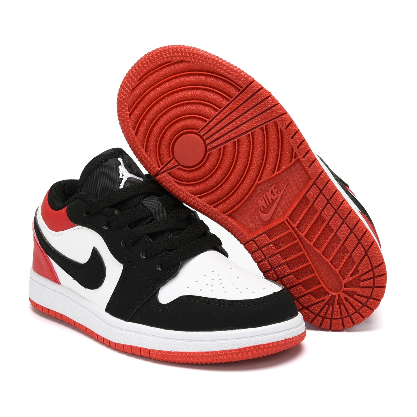 Kids Air Jordan 1 Low 'White Black  Red'