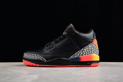 Air Jordan Retro 3 X J Balvin  Rio Black/Orange-Grey