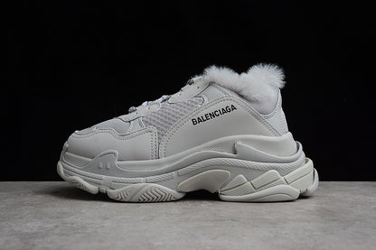 Balenciaga Triple S 'Faux Fur-Grey'