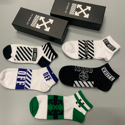 Off White Low Socks 5 Pack