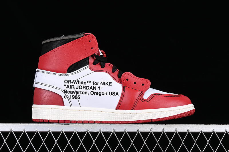 Air Jordan Retro 1 High X Off White Chicago Varsity Red/White-Black