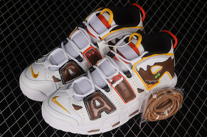 Air More Uptempo 96 QS White/Brown-Yellow Red