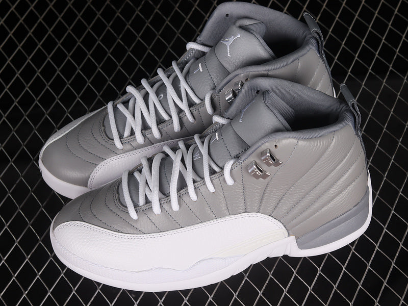 Air Jordan Retro 12 Stealth White-Cool Grey