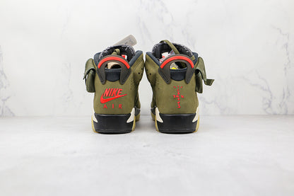 Air Jordan Retro 6 X Travis Scott Medium Olive/Black