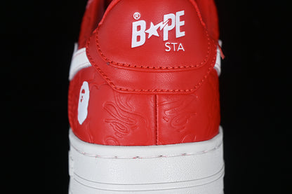 BAPE Bapesta #3 'Line White-Camo Red'