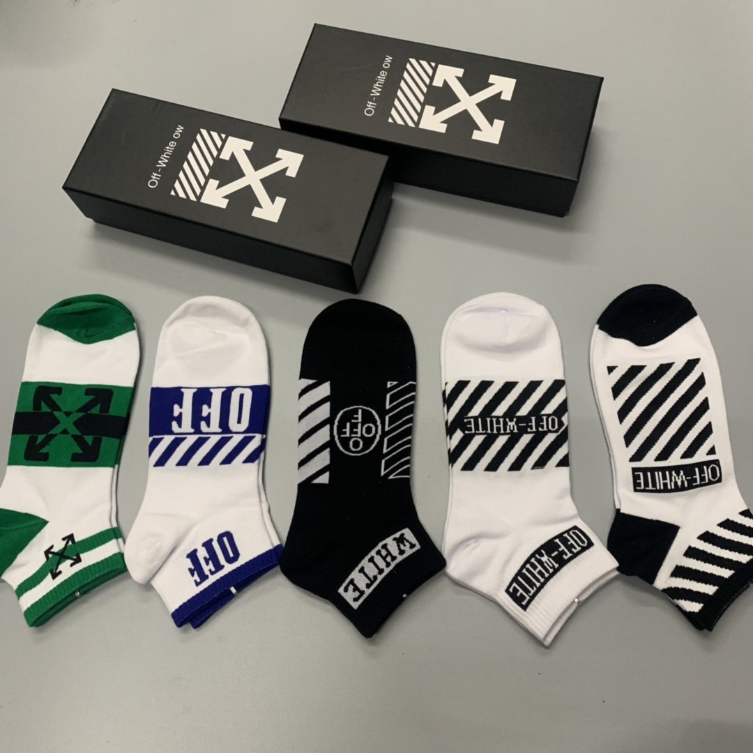 Off White Low Socks 5 Pack