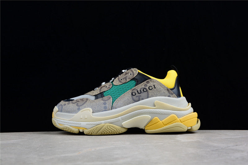 Balenciaga Triple S X Gucci 'The Hacker Project' Beige Green Yellow