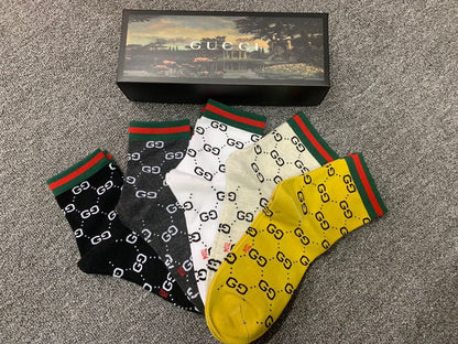 Gucci Mid Socks 5 Pack