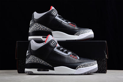 Air Jordan Retro 3 OG 20128 Black/Cement Grey-White-Red