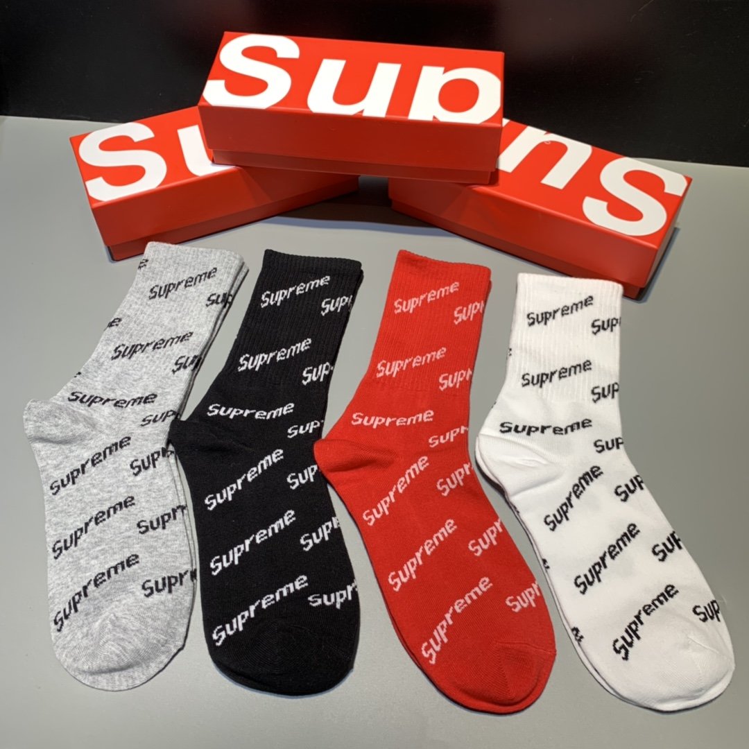 Supreme High Socks 4 Pack