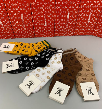 Louis Vuitton Mid Socks 5 Pack