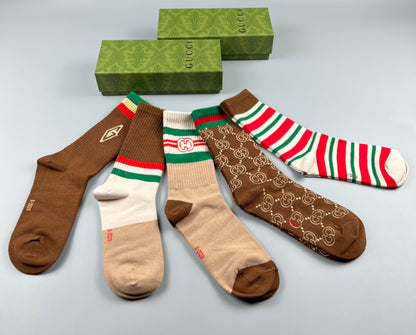 Gucci High Socks 5 Pack