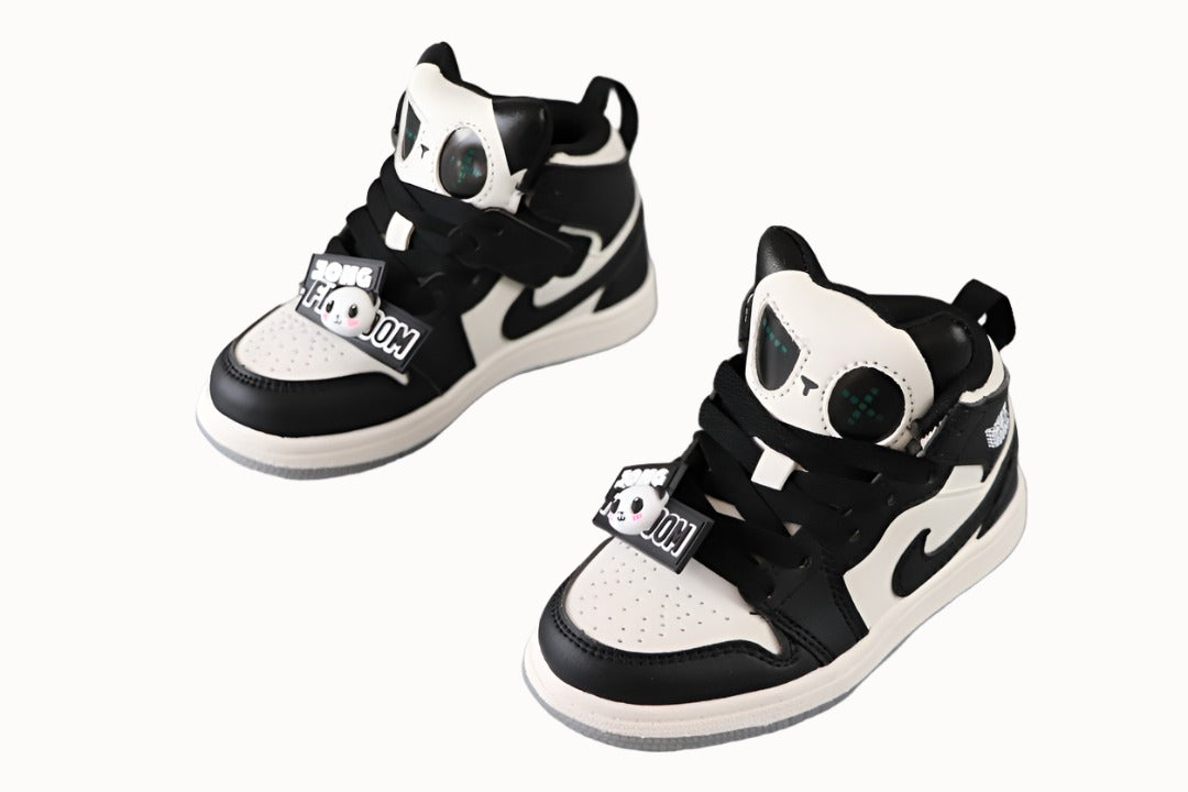 Kids Air Jordan 1 High  'Panda Black White'