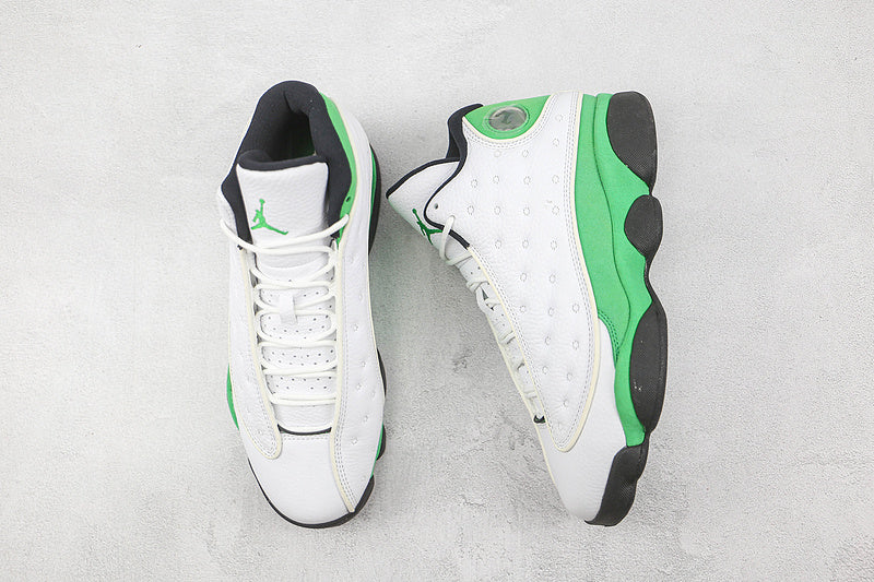 Air Jordan Retro 13 White/ Lucky Green-Black