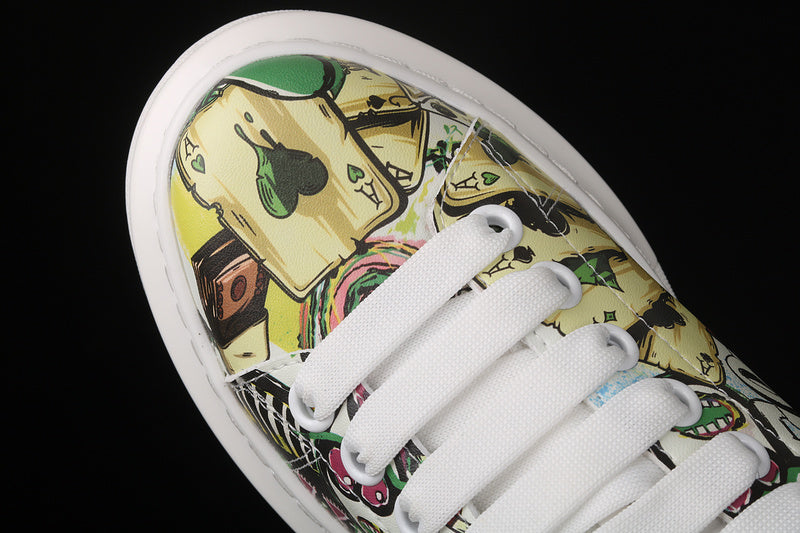 Alexander McQueen Sole White-Graffiti Multi-Color