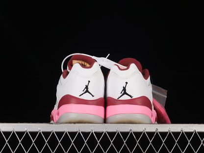 Air Jordan Retro 5 Low GS Crafted For Her White/Coral Chalk-Desert Berry