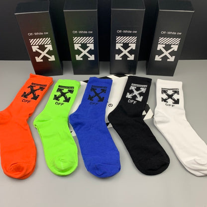 Off White High Socks 5 Pack