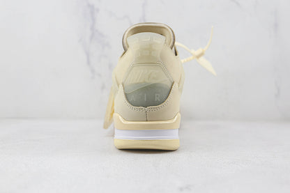 Air Jordan Retro 4 X Off-White Sail Muslin Shoe