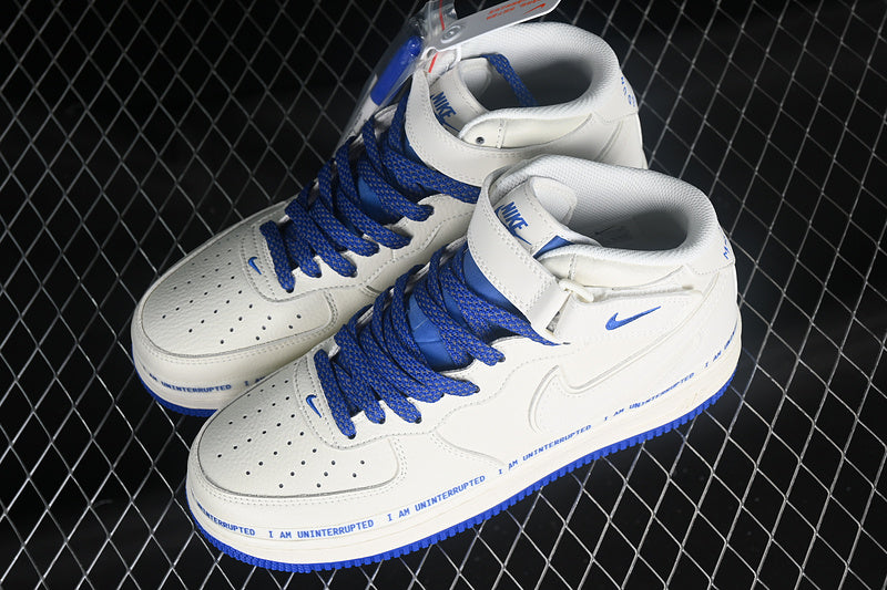 Air Force One Mid 07 X Uninterrupted White-Blue