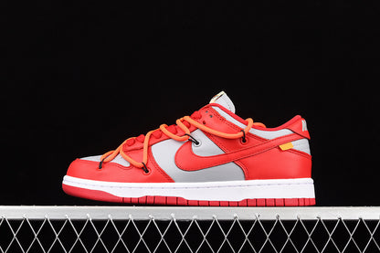 SB Dunk X Off White Plus University Red/Wolf Grey