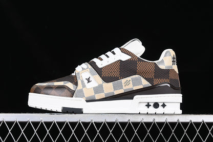 Louis Vuitton #54 Brown & White Damier Trainers