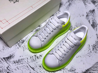 Alexander McQueen Sole Clear White-Neon Green