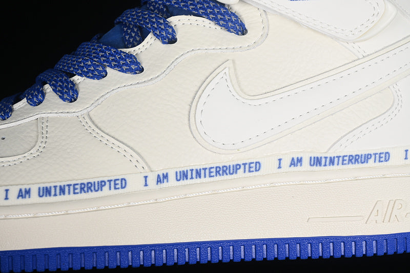 Air Force One Mid 07 X Uninterrupted White-Blue