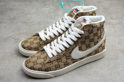 NK Blazer MID X Gucci Gold White Hook