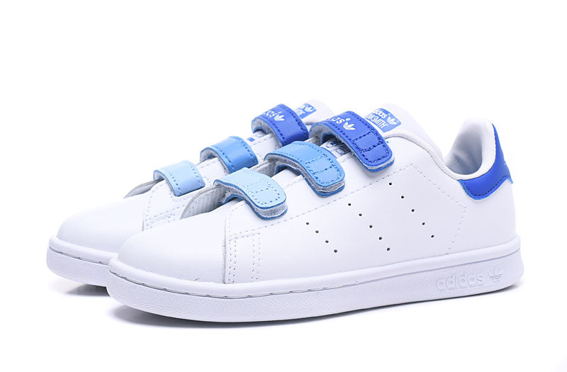 Kids Adidas Originals X Stan Smith Comfort Closure Cloud White Collegiate Blue