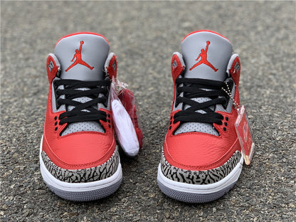 Air Jordan Retro 3 SE Unit Fire Red/Cement Grey-Black