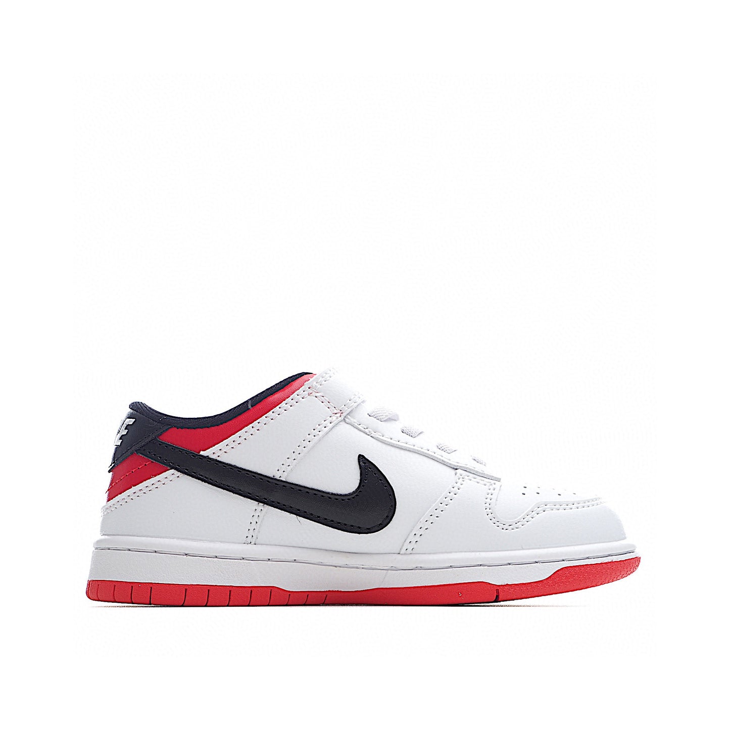 Kids Nike Dunk Low White Black-Red